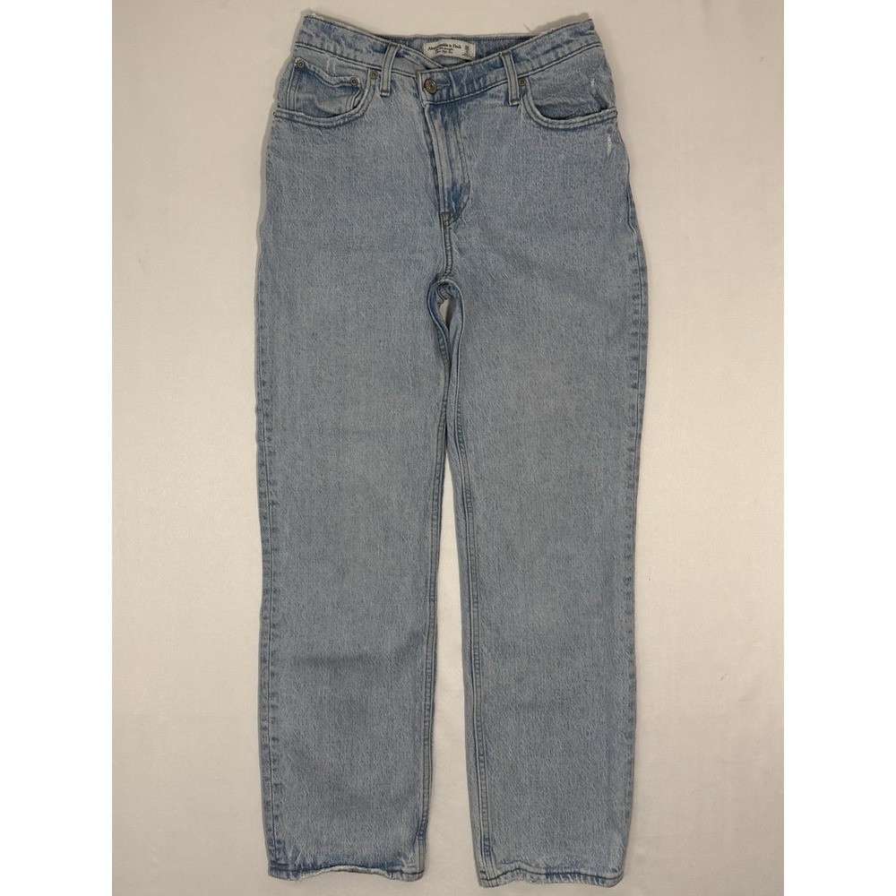 Abercrombie & Fitch The 90s Straight Ultra High Rise Jeans Womens 26 Light Wash